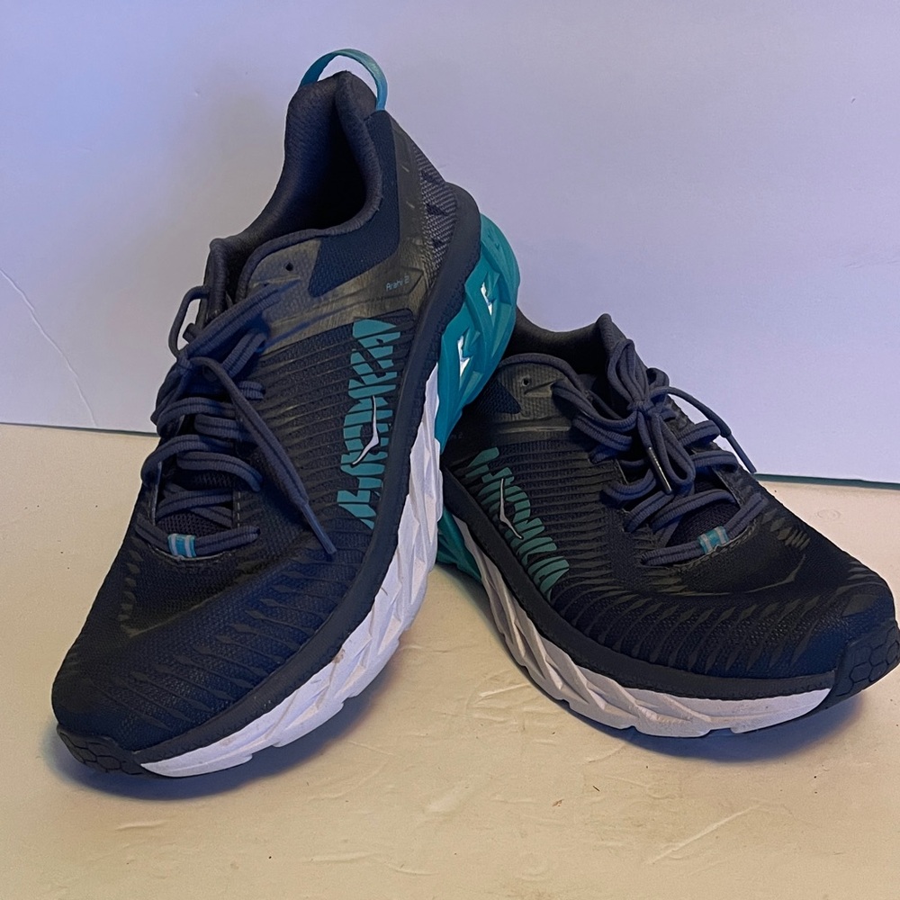 NEW - Hoka One One Navy and Aqua Running Shoes